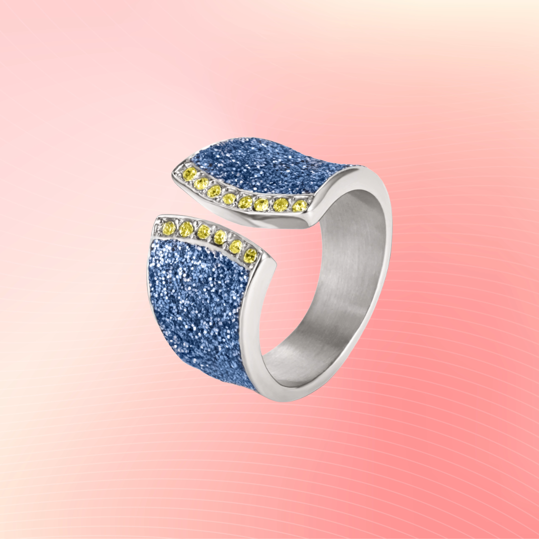 EXKLUSIV VORBESTELLEN: SID-RING Sternglanz (blau/gelb)